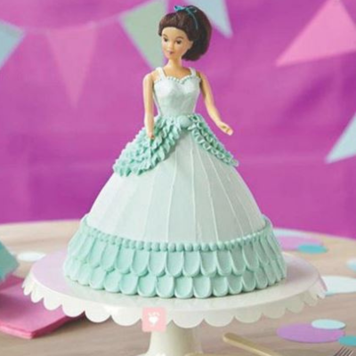 Cool Blue Barbie Cake