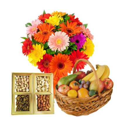 Fresh n Dry Fruits With Flowers