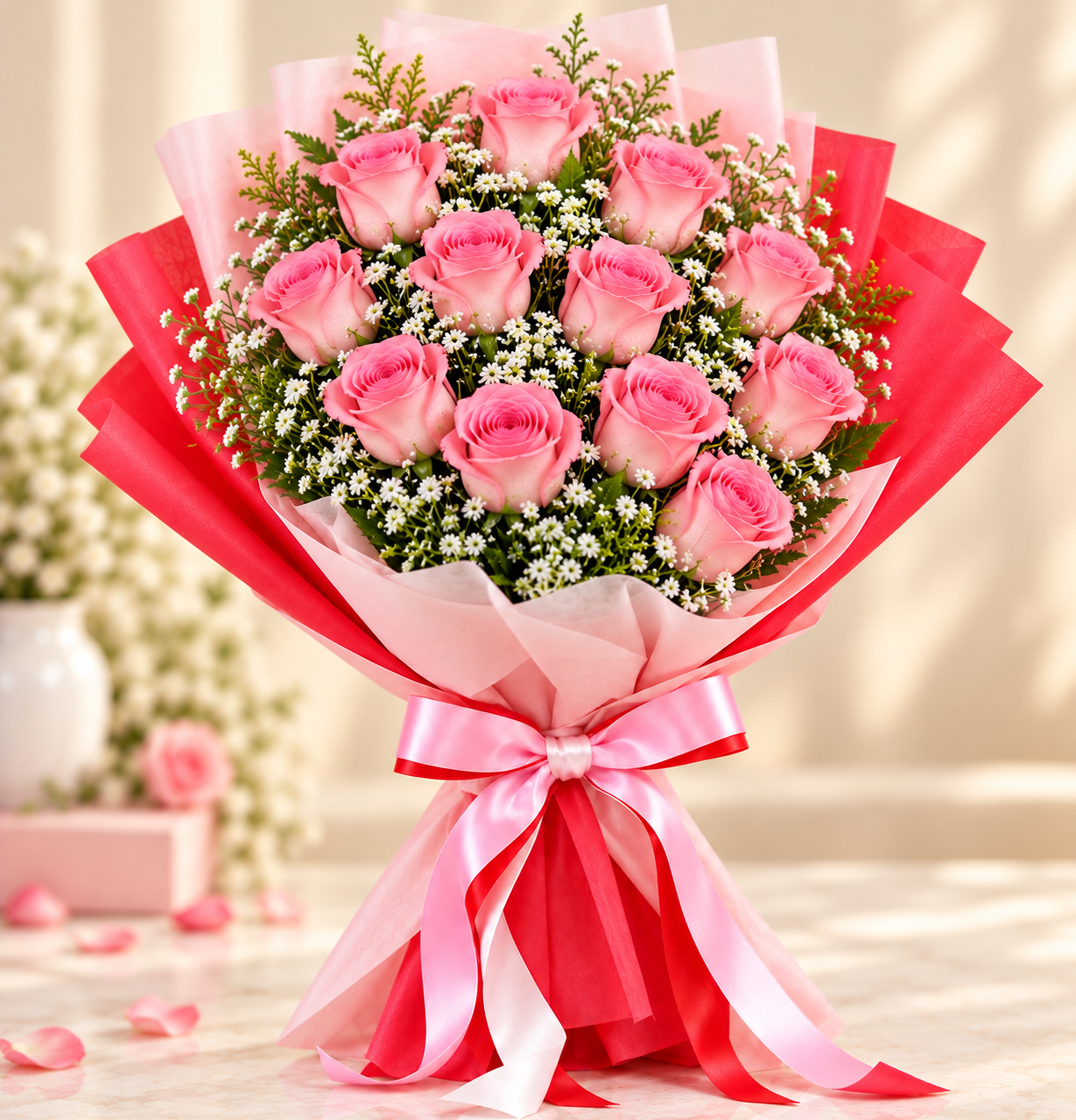 A1-Pink Roses Love