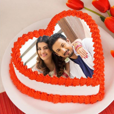 Delight Photo Heart Shape Cake