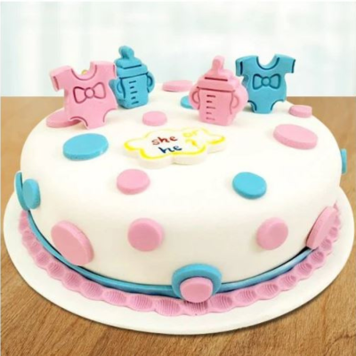 He or She Baby Shower Cake