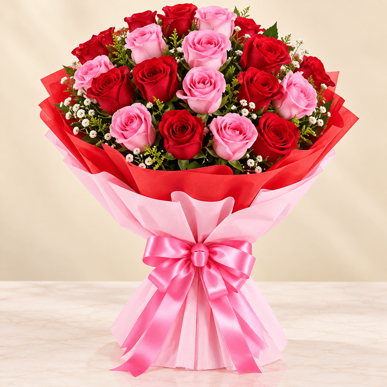 20 Red and Pink Roses