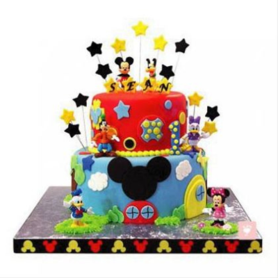 Mickey Mouse Two-Tier Cake