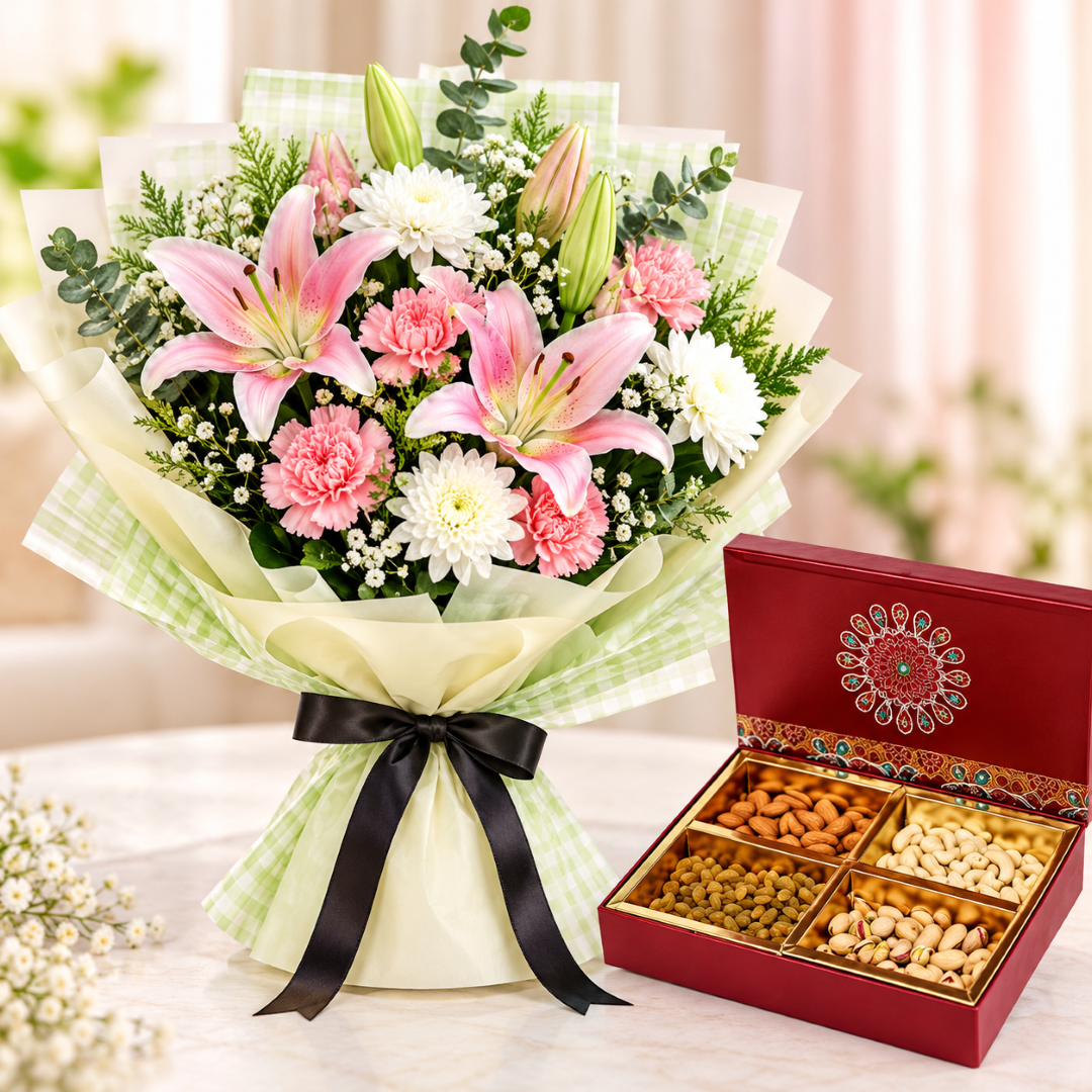 Premium Flowers and Dryfruits
