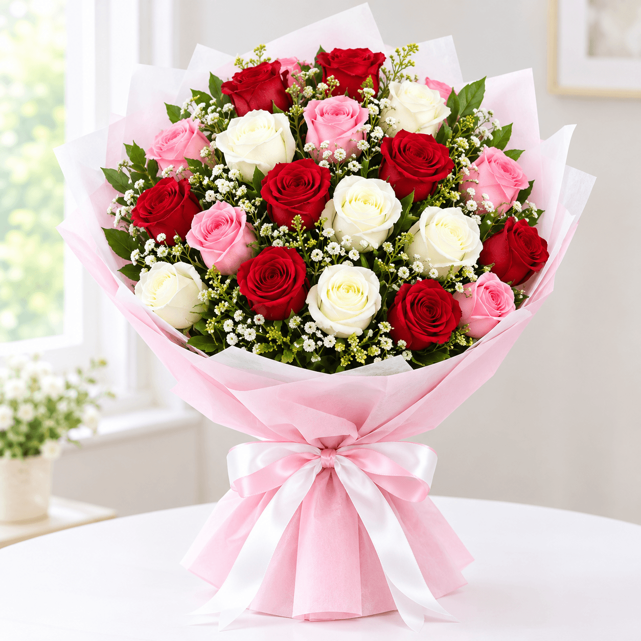 Ravishing Mixed Color Roses Bouquet