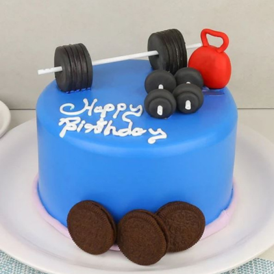 Gym Fitness Fondant Cake