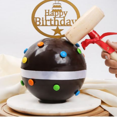 Birthday Chocolate Gems Pinata Cake
