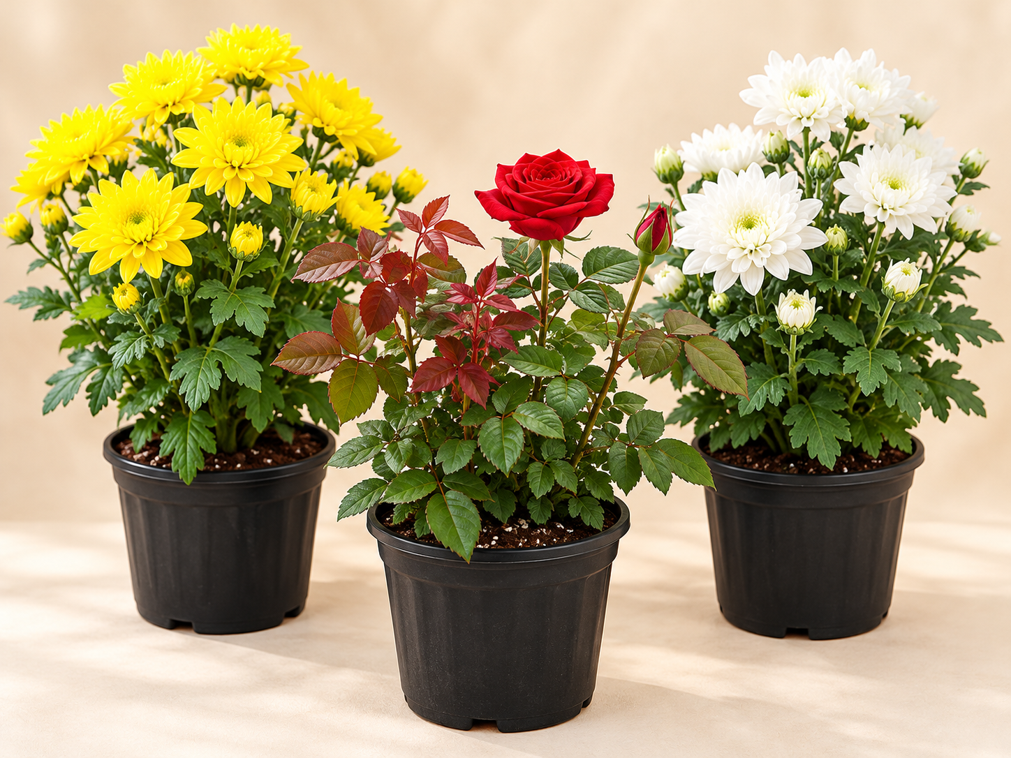 White Chrysanthemum Plants
