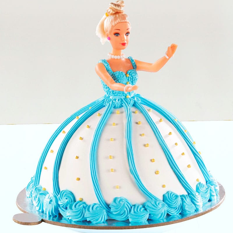 Blue Barbie Cake