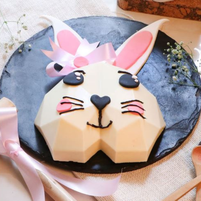 Colorful Bunny Pinata Cake