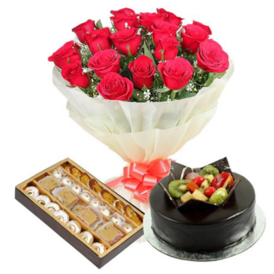 Flowers and Sweets with Fruitcake