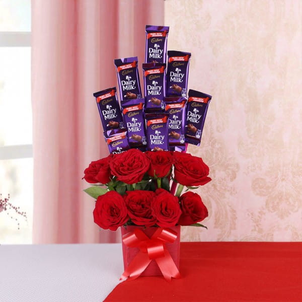 Chocolate and Roses Arrangement