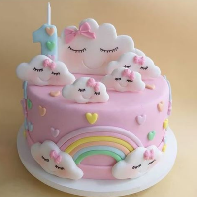 Baby Pink Unicorn Cake