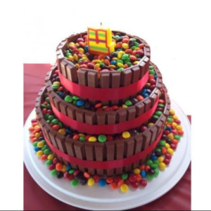 3 Tier Kitkat Gems Cake